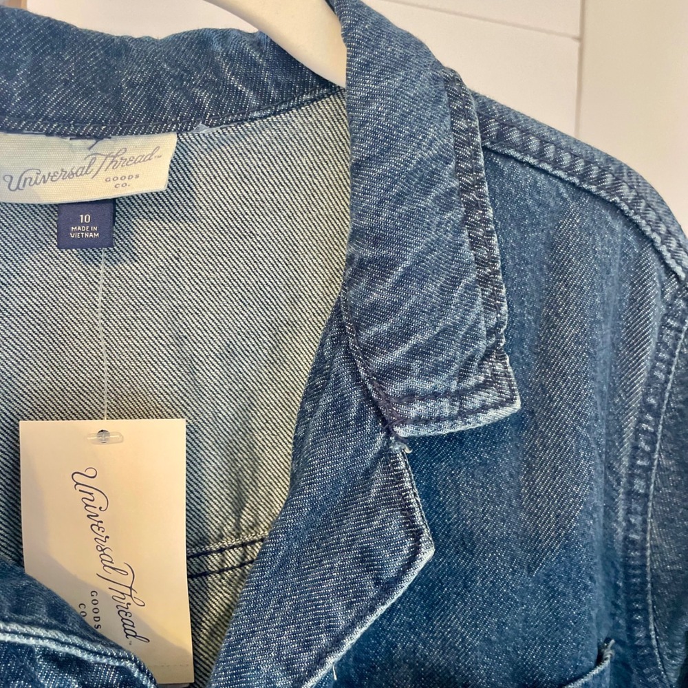 Universal Thread Denim Utility Romper Jumpsuit Bl… - image 2